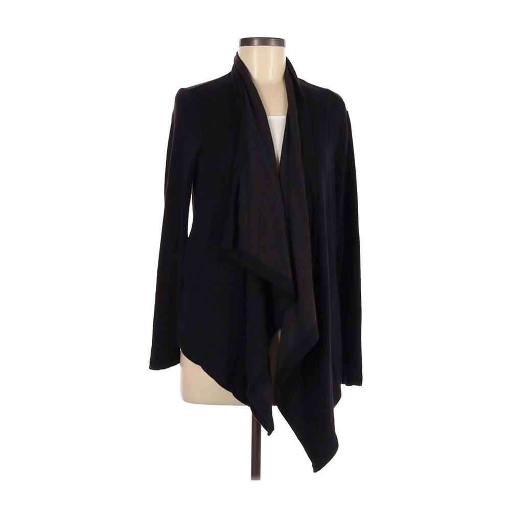 Anthropologie Bordeaux Ho Lo Open Front Rayon Cardigan